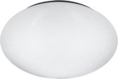 LED Plafondlamp - Iona Puta - 15W - Natuurlijk Wit 4000K - Sterlicht - Rond - Mat Wit - Kunststof