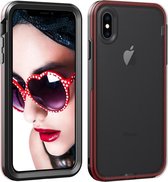 Voor iPhone XS Max TPU + PC Poolse behuizing Val- en schokbestendig en krasbestendig (zwartï¼‰ + rood)