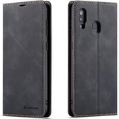 Voor Galaxy A60 Forwenw Dream Series Oil Edge Strong Magnetism Horizontal Flip Leather Case with Holder & Card Slots & Wallet & Photo Frame (Black)