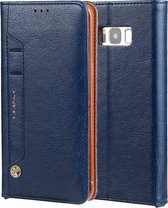 Voor Galaxy S8 CMai2 Kaka-serie Litchi-textuur Horizontale flip lederen tas met houder en kaartsleuven (blauw)