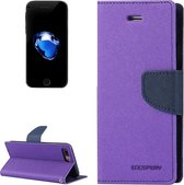 GOOSPERY FANCY DAGBOEK voor iPhone 8 Plus & 7 Plus Cross Texture Horizontale Flip Leren Case met Kaartsleuven & Portemonnee & Houder (Paars)