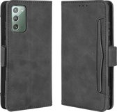 Voor Samsung Galaxy S20 FE 4G / 5G Portemonnee-stijl Skin Feel Kalfspatroon lederen tas met aparte kaartsleuf (zwart)