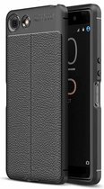 Litchi Texture TPU schokbestendig hoesje voor Sony Xperia XZ4 Compact (zwart)