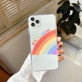Regenboog TPU beschermhoes voor iPhone 11 Pro Max (regenboog)
