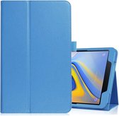 Litchi Texture Horizontale Flip Leren Case voor Samsung Galaxy Tab A 10.5 T590 / T595 / T597, met houder (blauw)