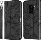 Voor Samsung Galaxy S9 + Life of Tree Embossing Pattern Horizontale Flip lederen tas met houder & kaartsleuf & portemonnee & fotolijst & lanyard (zwart)