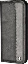 Samsung Galaxy A71 Hoesje - Mobigear - Split Tone Serie - Kunstlederen Bookcase - Zwart - Hoesje Geschikt Voor Samsung Galaxy A71