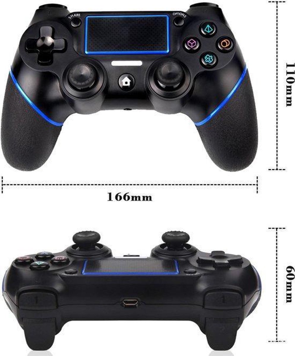 QY PS4 Controller - Manette sans fil Bluetooth Double-Shock 4 pour  PlayStation 4 -... | bol.com