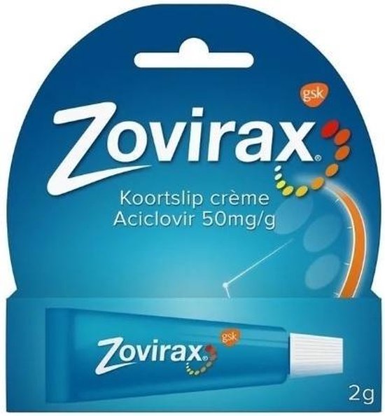 Zovirax Koortslipcrème Aciclovir 50 mg/g - 2 gram