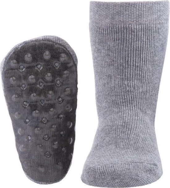 chaussettes antidérapantes Stoppi uni gris mêlée