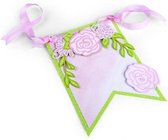 Sizzix Thinlits Mal Set 9Pak - Floral Banner 662364 David Tutera