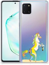 Geschikt voor Samsung Galaxy Note 10 Lite Telefoonhoesje met Naam Horse Color