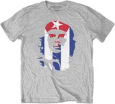 Che Guevara Heren Tshirt -XL- Star And Stripes Grijs