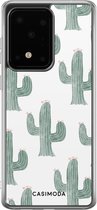 Samsung S20 Ultra hoesje siliconen - Cactus print | Samsung Galaxy S20 Ultra case | multi | TPU backcover transparant