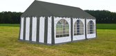 Partytent 6x3 PVC - Premium | Grijs dak | Grijswitte zijkanten