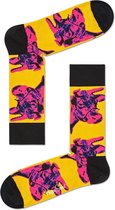 Happy Socks Andy Warhol Cow Sokken - Roze/Geel - Maat 36-40