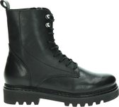 PS Poelman Saturno dames veterboot - Zwart - Maat 36