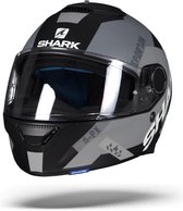 Shark Spartan Apics Mat Ksa Zwart Zilver Antraciet Integraalhelm - Motorhelm - Maat XXL