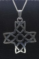 Zilveren Keltisch kruis gelijkbenig ketting hanger