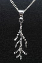 Zilveren Koraal ketting hanger