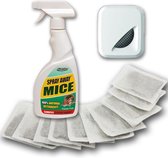 Voordeelpakket Diervriendelijk Muizen verjagen - Muizenverjager - Muizenspray - Muizenkruiden