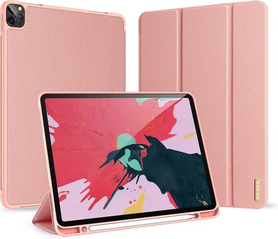 Housse iPad Pro 11 (2020) - Étui livre Dux Ducis Domo avec porte-stylet -  Rose | bol