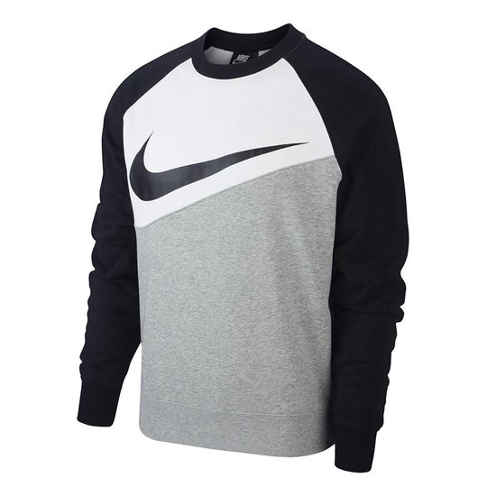 Nike Sportswear HBR Crew sweater heren zwart/grijs/wit | bol.com