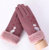 Hidzo Dames Handschoenen Lila Maat S/M