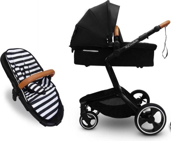 Spoedig Fonetiek Tijdens ~ Mycosybaby Kinderwagen 2-in-1 Inclusief Reiswieg Zwart | bol.com