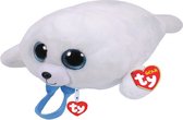 Pluche Ty Beanie witte zeehond rugzak Icy voor kinderen - Zeehonden huisdieren knuffel tassen - Schooltas/gymtas - Rugzakken/rugtassen voor jongens/meisjes