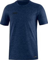 Jako T-Shirt Premium Basics Marine Blauw Gemeleerd Maat S