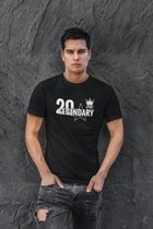 20 JAAR T SHIRT | VERJAARDAG | twenty and Legendary | Kado Cadeau Tip | Voor Mannen en Vrouwen | Unisex | Maat S