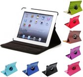 H.K. Draaibaar/Boekhoesje hoesje rood geschikt voor Apple iPad 2/3/4 + Styles pen en Glasfolie