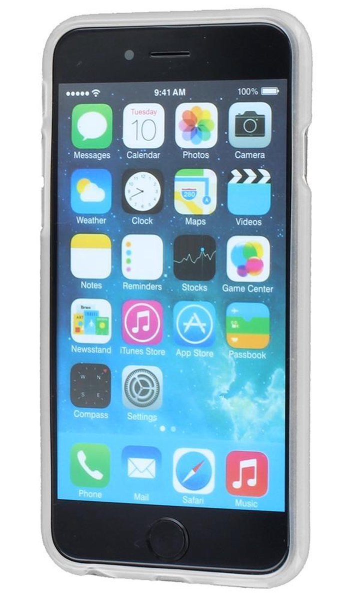 Mobilize Gelly Telefoonhoesje geschikt voor Apple iPhone 6s Hoesje Flexibel TPU Backcover - Milky White op Prijzenvolger.com