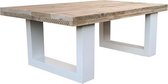 Wood4you - Table basse New England table blanc 135Lx40Hx80P cm
