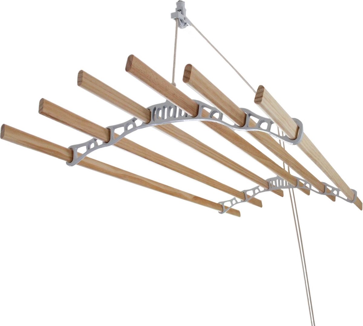 Droogrek Ophangbaar - Wit - 1.4 meter - plafond wasrek | bol.com