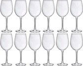 12x Luxe wijnglazen voor rode wijn 480 ml - 48 cl - Rode wijn glazen - Wijn drinken - Wijnglazen van glas