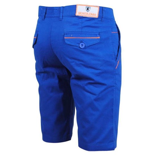Montazinni - Trendy Heren Bermuda - Blauw met Oranje Details | bol.com