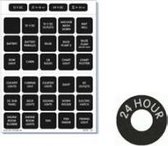 Schakelpaneel labels/stickers (60 labels) (BS4216)