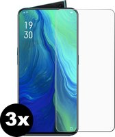 OPPO Reno 2 Screenprotector Tempered Glass Gehard Glas Cover - 3 PACK