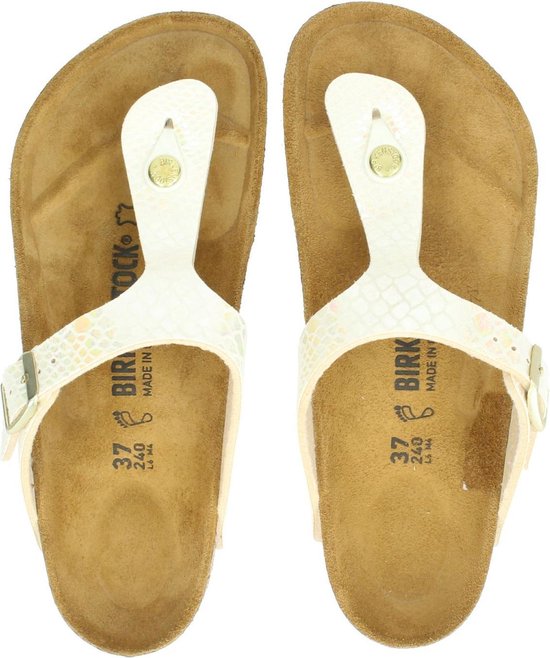 Birkenstock Gizeh Dames Slippers - Cream - Maat 42 | bol.com
