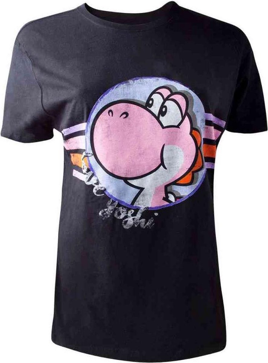 Nintendo Super Mario Dames Tshirt -2XL- Yoshi Zwart