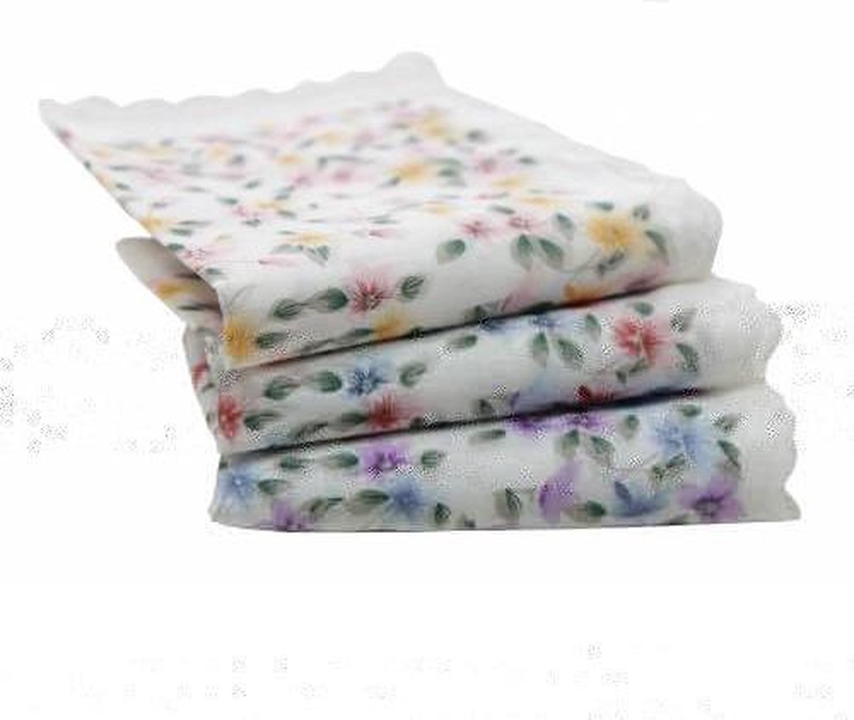 Compatibel met Onzeker voetstappen Tiseco Dames zakdoeken Flower met kant 12 St - 30 - Blauw | bol.com