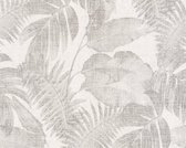 TROPISCHE BLADEREN BEHANG | Botanisch - beige bruin creme - A.S. Création New Walls "Livingwalls"