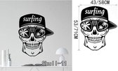 3D Sticker Decoratie Mexicaanse Suiker Schedel Kantoor Stickers Dia De Los Muertos Vinyl Muursticker Sticker Adesivo De Parede Home Decor Muurschildering - Skull11 / Small