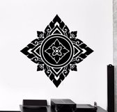 3D Sticker Decoratie Yoga Mandala Om Indian Buddha Symbol Mehndi Wall Decal Home Decor Wall Sticker - Transparent