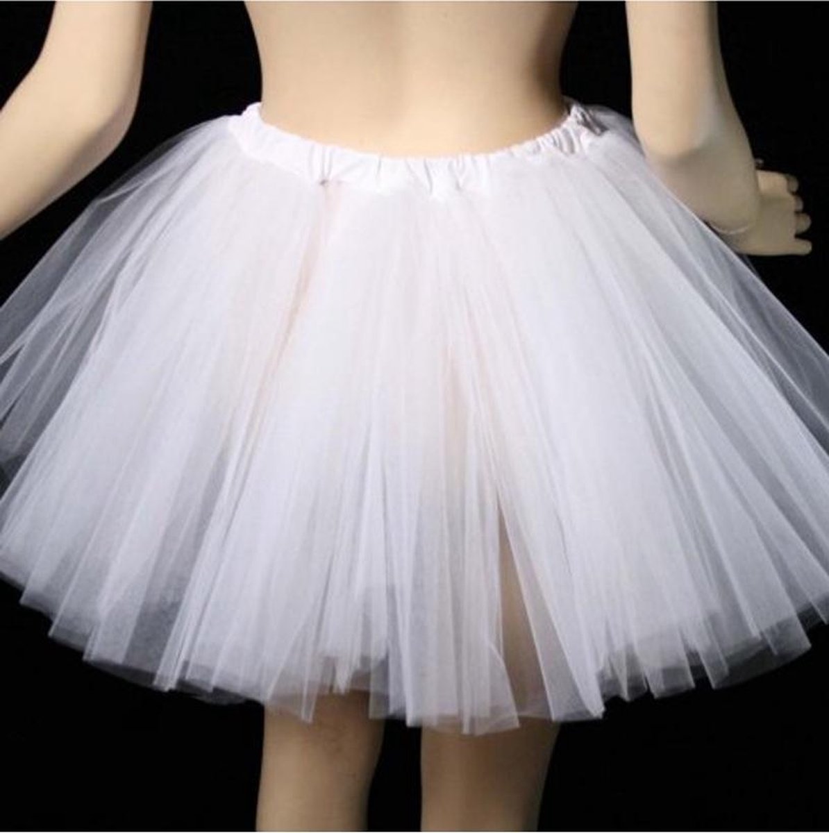 Dunne witte tule rok petticoat tutu - wit - XS-S-M - onderrok ballet rokje  turnen... | bol.com