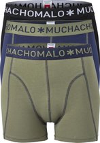 Muchachomalo boxershorts - 3-pack - blauw - groen - zwart -  Maat: XL