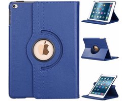 Ntech - iPad hoes 5e / 6e generatie (2018 / 2017) - 360° draaibaar bookcase - Donkerblauw – 9.7 inch cover met standaard