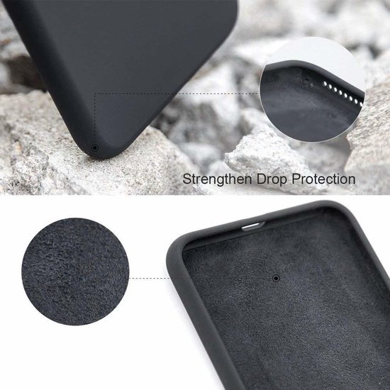Silicone case iPhone 7 / 8 - zwart - Merkloos